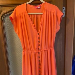 Silk Coral Midi Plenty by Tracy Reese Dress